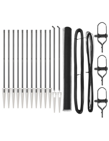 Palo della recinzione Grigio 25 x 1,5 m (rete da 13 mm) Acciaio