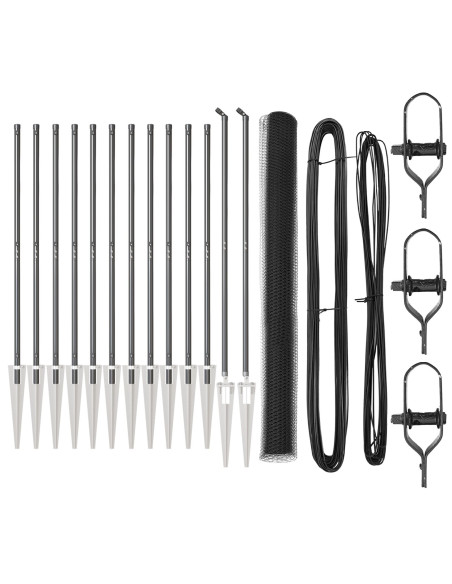 Palo della recinzione Grigio 25 x 1,5 m (rete da 13 mm) Acciaio