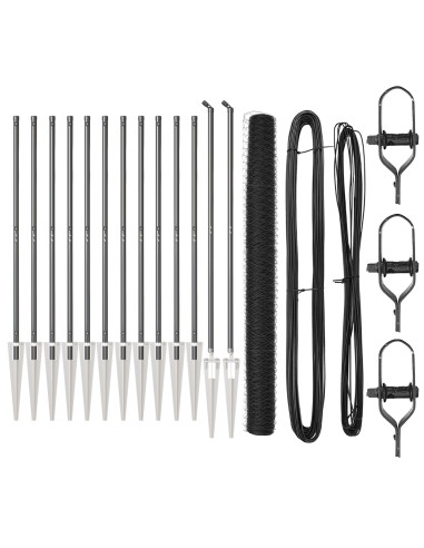 Palo della recinzione Grigio 25 x 1,6 m (rete 36 mm)