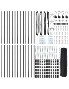 Palo della recinzione Grigio 50 x 0,5 m (rete da 50 mm)