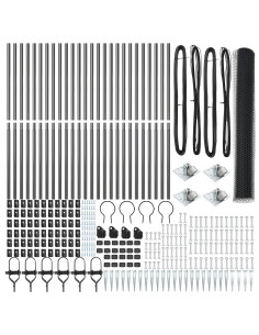 Palo della recinzione Grigio 50 x 1,4 m (maglia 13 mm)