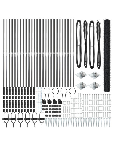 Palo della recinzione Grigio 50 x 1,6 m (36 mm rete)