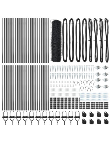 Palo della recinzione Grigio 100 x 0,4 m (rete da 36 mm)