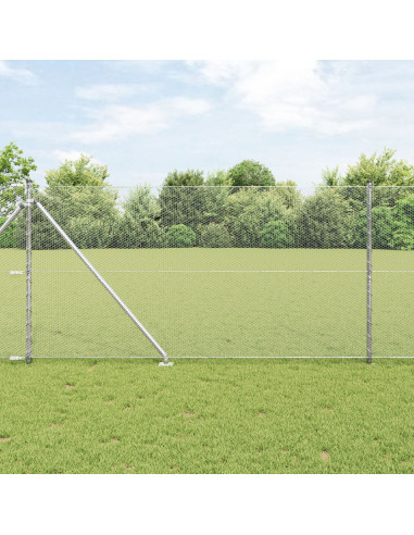 Palo della recinzione Argento 10 x 1,2 m (rete da 13 mm)