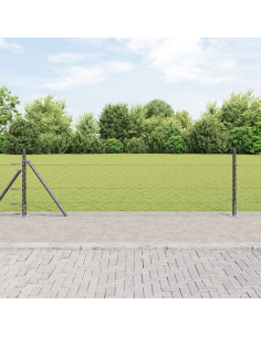 Palo della recinzione Grigio 50 x 0,5 m (rete da 50 mm)