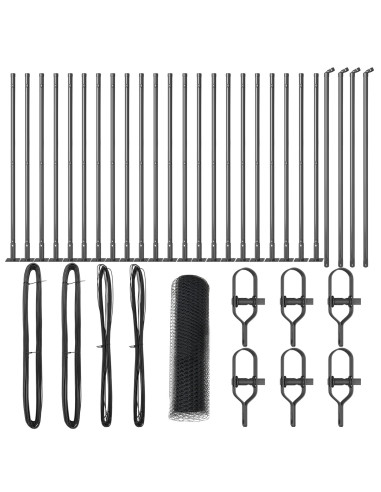 Palo della recinzione Grigio 50 x 0,6 m (maglia da 25 mm)