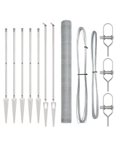 Palo della recinzione Argento 10 x 1,5 m (rete da 13 mm)