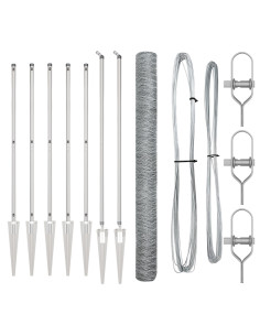 Palo della recinzione Argento 10 x 1,6 m (rete da 50 mm)