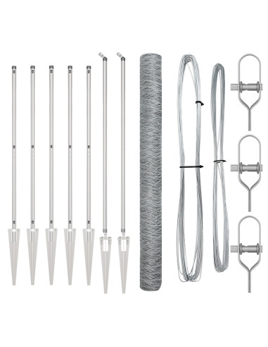 Palo della recinzione Argento 10 x 1,6 m (rete da 50 mm)