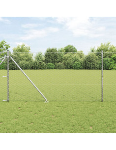 Palo della recinzione Argento 25 x 1 m (rete da 50 mm) Acciaio