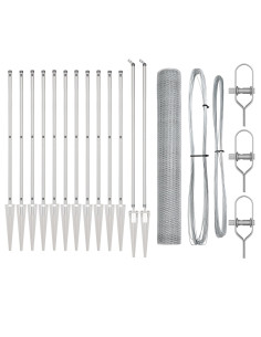 Palo della recinzione Argento 25 x 1,4 m (rete da 25 mm)