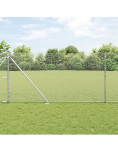 Palo della recinzione Argento 50 x 1 m (rete da 13 mm) Acciaio
