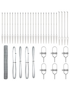 Palo della recinzione Argento 50 x 1,2 m (maglia da 50 mm)