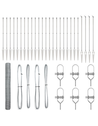 Palo della recinzione Argento 50 x 1,2 m (maglia da 50 mm)