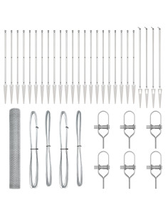 Palo della recinzione Argento 50 x 1,4 m (rete 25 mm) Acciaio