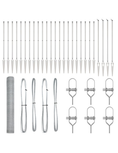 Palo della recinzione Argento 50 x 1,4 m (rete 25 mm) Acciaio