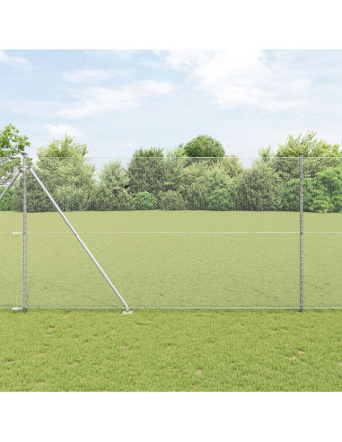 Palo della recinzione Argento 50 x 1,6 m (rete da 13 mm)