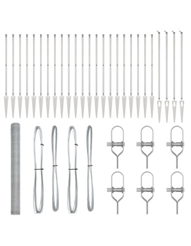 Palo della recinzione Argento 50 x 1,6 m (rete da 25 mm)