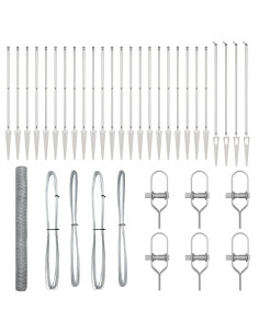 Palo della recinzione Argento 50 x 1,6 m (rete da 50 mm)