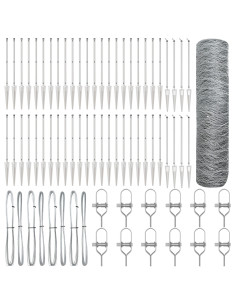 Palo della recinzione Argento 100 x 0,5 m (maglia 36 mm)