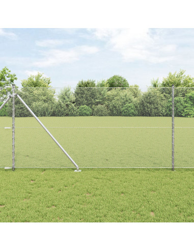 Palo della recinzione Argento 100 x 1 m (maglia 13 mm) Acciaio