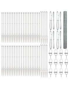 Palo della recinzione Argento 100 x 1,6 m (rete 50 mm) Acciaio