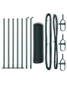 Palo della recinzione Verde 10 x 0,5 m (rete da 13 mm)