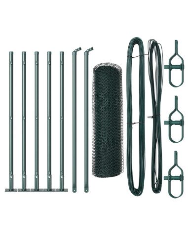 Palo della recinzione Verde 10 x 0,5 m (rete da 13 mm)