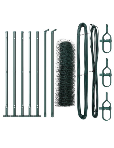 Palo della recinzione Verde 10 x 0,6 m (maglia 50 mm)
