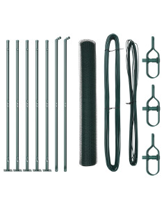 Palo della recinzione Verde 10 x 0,8 m (rete da 25 mm)