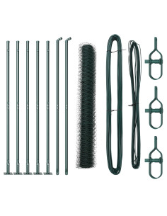 Palo della recinzione Verde 10 x 1 m (maglia 50 mm)