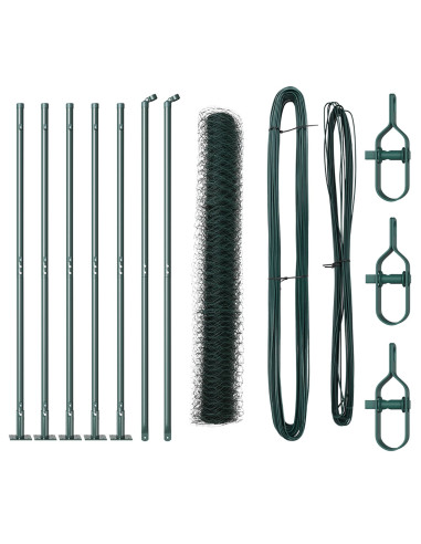 Palo della recinzione Verde 10 x 1 m (maglia 50 mm)