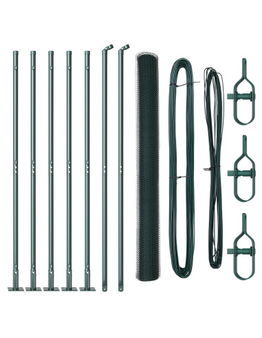 Palo della recinzione Verde 10 x 1,4 m (rete da 25 mm)