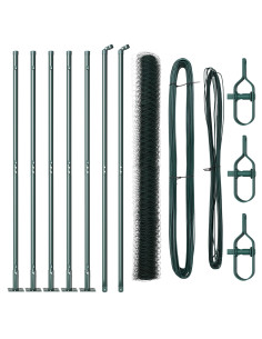 Palo della recinzione Verde 10 x 1,4 m (rete da 50 mm)