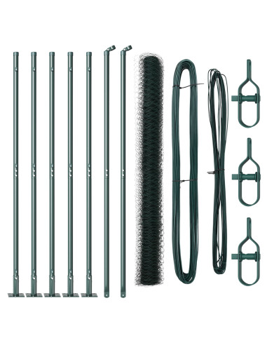 Palo della recinzione Verde 10 x 1,5 m (50 mm rete)