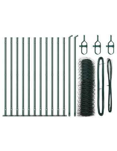 Palo della recinzione Verde 25 x 0,4 m (rete da 36 mm)
