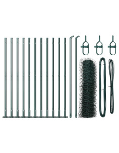 Palo della recinzione Verde 25 x 0,4 m (rete 50 mm)