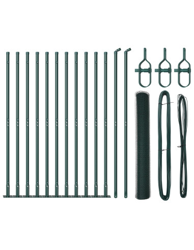 Palo della recinzione Verde 25 x 0,8 m (rete da 13 mm)