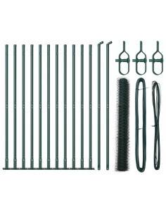 Palo della recinzione Verde 25 x 1 m (rete 36 mm) Acciaio