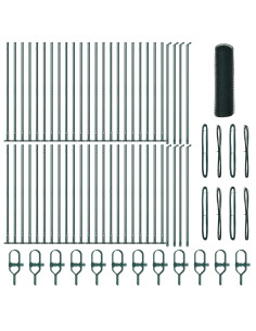 Palo della recinzione Verde 100 x 0,8 m (mesh da 13 mm)