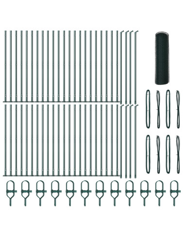 Palo della recinzione Verde 100 x 0,8 m (mesh da 13 mm)