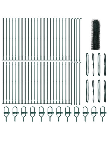 Palo della recinzione Verde 100 x 1 m (rete da 36 mm)