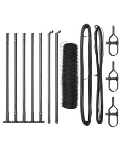 Palo della recinzione Grigio 10 x 0,4 m (rete da 50 mm)