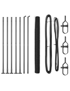 Palo della recinzione Grigio 10 x 1,4 m (maglia 36 mm)