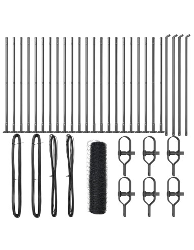 Palo della recinzione Grigio 50 x 0,4 m (rete 36 mm)