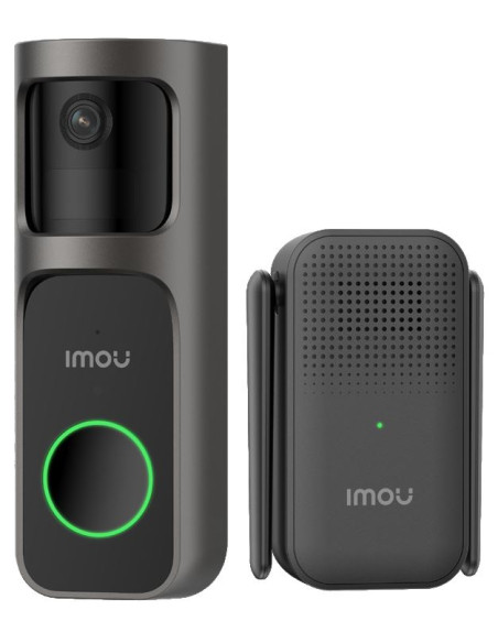 Imou Video Doorbell 2S Kit - mmagine QHD 2K | Batteria da 5000mAh166° D Visione grandangolare | 30° Orizzontale ruotabile | IR