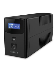 UPS ATLANTIS A03-S1000P 1000VA (600W) One Power Stepwave Line Interactive V-OUT 200-253Vac Batteria 12V 9A/H AVR Display LCD
