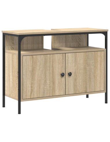 Armadio per Lavabo da Bagno con porta Marrone 80 x 30 x 60 cm