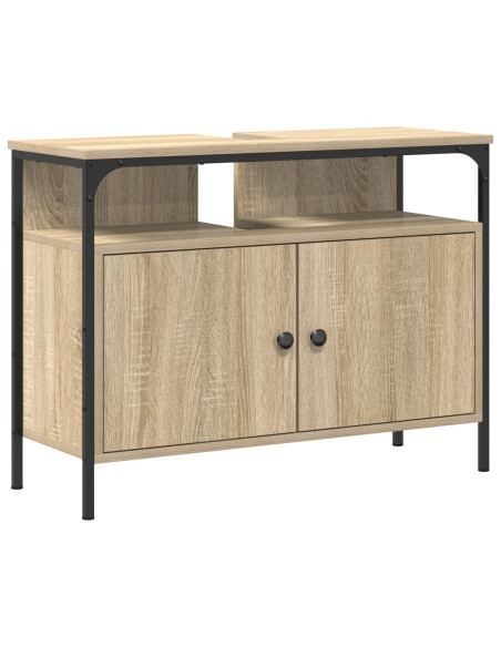 Armadio per Lavabo da Bagno con porta Marrone 80 x 30 x 60 cm