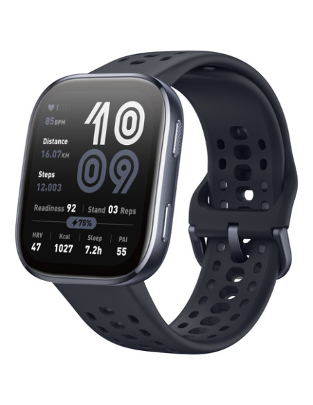 Amazfit Bip 6 Black 5 cm (1.97") AMOLED Digitale 390 x 450 Pixel Touch screen Nero GPS (satellitare)